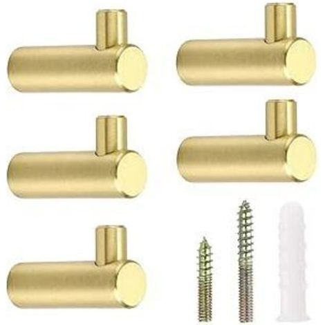 Stück dekorative Haken aus goldenem Messing, Handtuchhaken, L-förmiger Kleiderbügel, FLITI