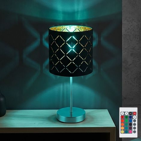 Lampada da tavolo di design per la sala da pranzo, modello di faretto, telecomando con dimmer, set di lampadine LED RGB incluse (1/5)