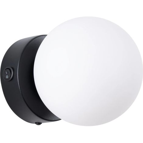 Aplique de pared Vaba negro, 1 luz (1/5)
