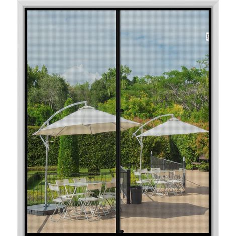 Magnetisches Fliegengitter für Balkontür 160x230 cm, Insektenschutz mit Klettverschluss, winddicht (1/5)