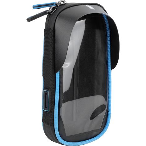 Universelle, wasserdichte Handyhalterung für den Fahrradrahmen, Ständertasche, Fahrradzubehör, Schwarz und Blau, Softshell, 15 cm (1/5)