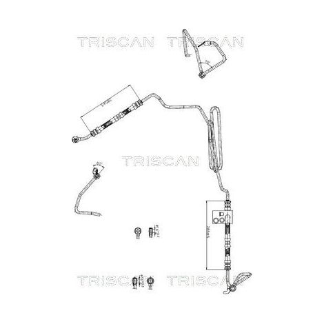 Tuyau hydraulique, direction TRISCAN 8516 29047 AUDI 8N0 422 893 G 8N0 422 893 P