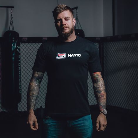 Limitiertes MMAniak x Manto T-Shirt, Schwarz, Größe XL