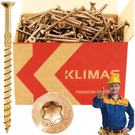 Vis à bois 4,5x40 mm - 250 pièces - Torx - Résistantes - Idéales pour la menuiserie