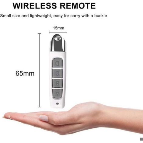 Télécommande universelle pour ouvre-porte de garage, 4 boutons, clone