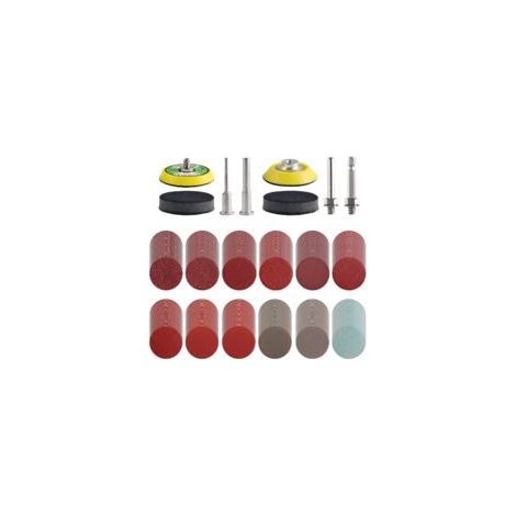 Lot 240 Disques Abrasifs 50mm pour Perceuse, Papier Ponçage Auto-agrippant P80-3000 avec Plateau 6,35mm, Outil Rotatif (1/5)