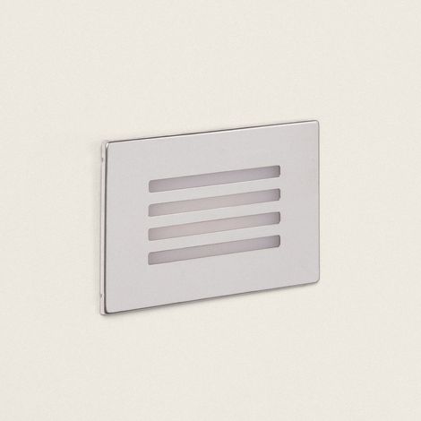 LED Wandeinbauleuchte Außen 3W Rostfreier Edelstahl Elis Silber