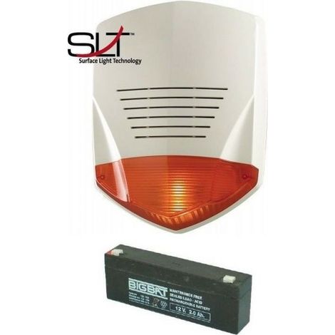 Risco Prosound sirena esterna centrali Lightsys2 RS200WA0000B + Batteria 2 Ah