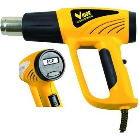 Vigor VSV2100E Prof Sverniciatore Pistola Termica 2000 W 3 Stadi di Calore Temperature 60 350 650°C Portata Aria 350 550 l-min con Accessori