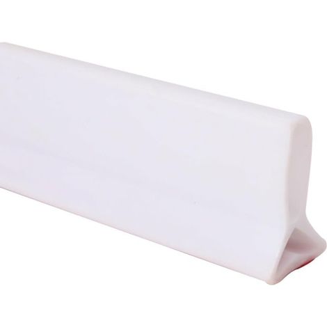 Barrière de Douche en Silicone 100cm - Hauteur 5cm - Anti-Débordement - Blanc (1/5)