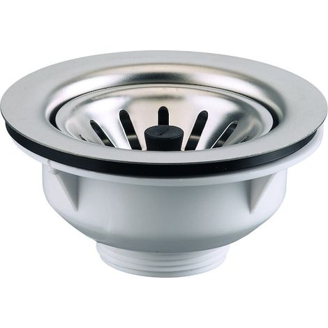 Valentin – Bonde de douche 90 mm – Panier inox chromé – Débit 38 l/mn – Hauteur sous évier 55 mm – Cuvette diamètre 114 mm (1/5)