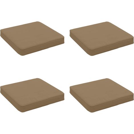 Cojines de Asiento de 4 Piezas VUGHT 4 pcs 100% Poliéster Topo vidaXL