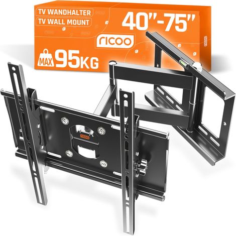 Support Mural TV 40 42 43 48 50 55 60 65 70 75 Pouces VESA 200x200 à VESA 400x400 Orientable et Inclinable Fixation Support Television Mural Max 95 Kg (1/5)