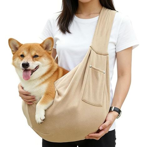 Sac de transport pour petits chiens et chats jusqu'à 7,5 kg (kaki) (1/2)