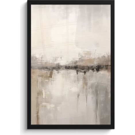 AFFICHE ENCADRÉE Art moderne - Abstrait - Beige Cadre Décoration Murale 40x60 (1/5)