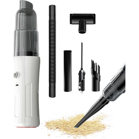Aspirateur De Voiture Portable Sans Fil – Aspirateur De Voiture Rechargeable  Aspiration Puissante, Conception Légère Et Longue Durée De Vie De La Batterie, Parfaite Pour Les Détails De Voiture, L'él