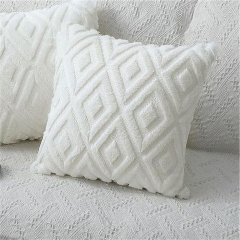 Taie d'oreiller 60x60/50x70, housse coussin canapé 30x50/50x50/66x66/45x45, taie 40x60, carrée/rectangulaire, velours décoratif luxe, coussins salon (Couleur: 5, Taille: (1/5)