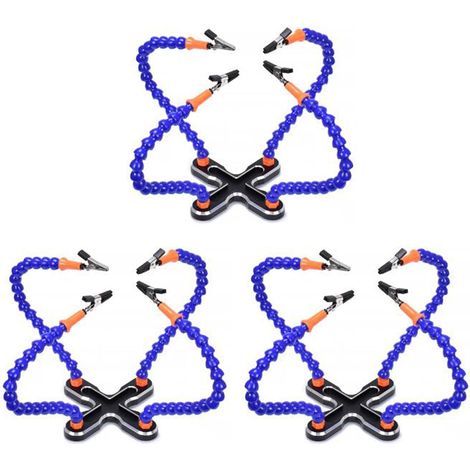 3X Diy Troisième Main à Souder 12 Pièces Support Bras de Soudure Bras Flexible Outil de Réparation Base Métallique Multifonctionnelle Outil Aux Bras pour Station de Soudage (1/5)