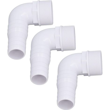 Raccords De Pompe De Piscine, Adaptateur De Tuyau De Piscine, Adaptateur De Tuyau Coudé Barbelé, 3 Connecteurs D'adaptateur Coudé, Raccord à 90 Degrés Pour Spx1105z3 Spx1105z4 Spx1091z7 (1/5)