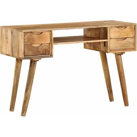 vidaXL Bureau Bois de manguier massif 115 x 47 x 76 cm (1/5)