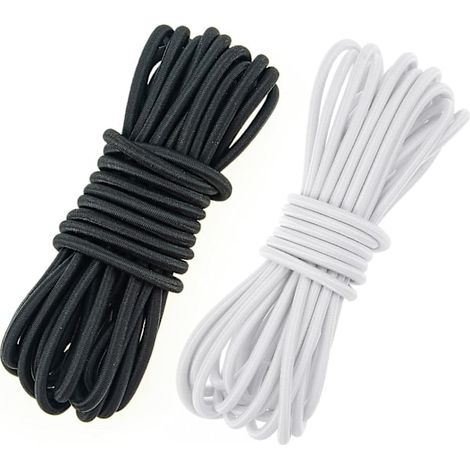 Cordon élastique noir Fantasyon 4 mm, 10 mètres, multifonctionnel (1/5)