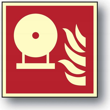 ZP-12 Schild 15x15 Brandschutzplatte Feststehende Feuerlöschflasche