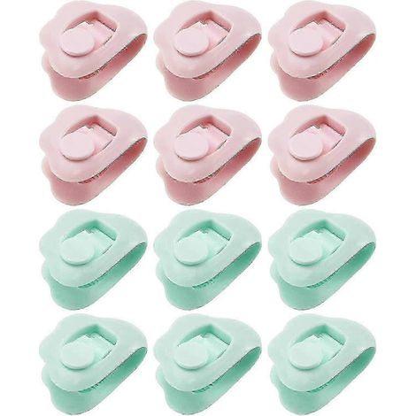 Lot de 12 attaches antidérapantes pour housse de couette - Clips de fixation pour draps et couettes, édition 0923 (1/5)