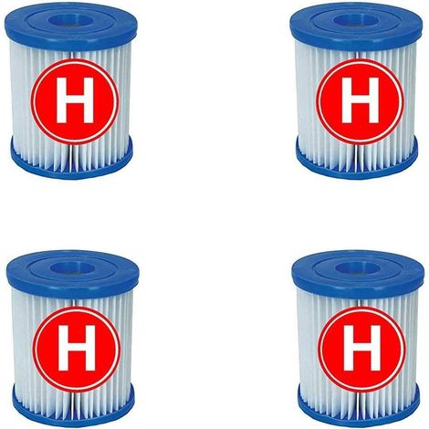Compatible avec les cartouches filtrantes Intex Type H, adaptées aux filtres de piscine de type H, lot de quatre (1/5)