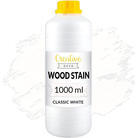 1L Quick-Drying Wood Stain and Protection White