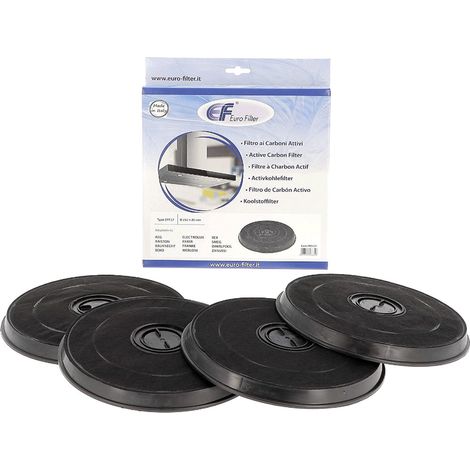 Ersatzteil - Satz von 4 Kohlefilter Typ E233 FAC519 EFF57 235X20 mm - - INDESIT, ARISTON HOTPOINT, ROBLIN, DE DIETRICH, ARTHUR MARTIN ELECTROLUX, BEKO, ZANUSSI, ELECTROLUX, BOSCH, FAURE, ACEC, CRYSTA