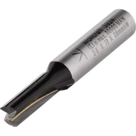 Wolfcraft Fresa cilindrica diritta HM, codolo da 8 mm, ø 6 mm, 16 mm - 3924000 (1/2)