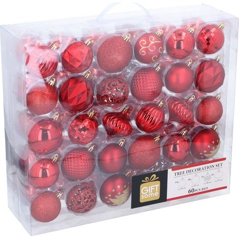Giftsome boule de Noël Rouge H7xl7xL7cm (1/5)