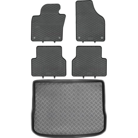 Ensemble de tapis de sol en caoutchouc pour Volkswagen Tiguan I SUV (2007-2016) + tapis de coffre (1/5)