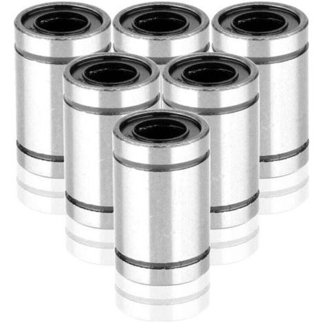 Cuscinetto lineare LM8UU per stampanti 3D fai-da-te con movimento CNC, Φ8 mm x Φ15 mm x 24 mm (6 pezzi)