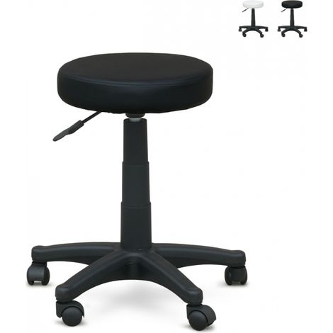 Tabouret à roulette pour esthéticienne oculiste tatoueur Speedy - Noir (1/5)