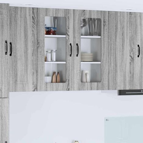 vidaXL Pannello lavastoviglie Kalmar Grigio Sonoma 40 x 31 x 80 cm