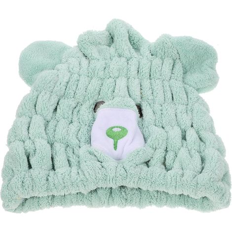 Serviette en polaire corail absorbante à séchage rapide, pour le bain et les voyages (vert clair), en poils d'animaux