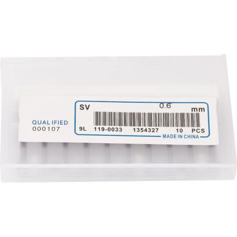 Eosnow 10 Stück konische Schaftfräser aus Wolframkarbid mit blauer Beschichtung für Leiterplatten-Graviermaschinen (0,6 mm)