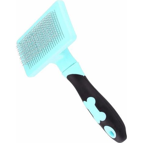 Cepillo de aseo para perros y gatos pequeños, medianos y grandes, de pelo largo y corto - Azul (1/5)