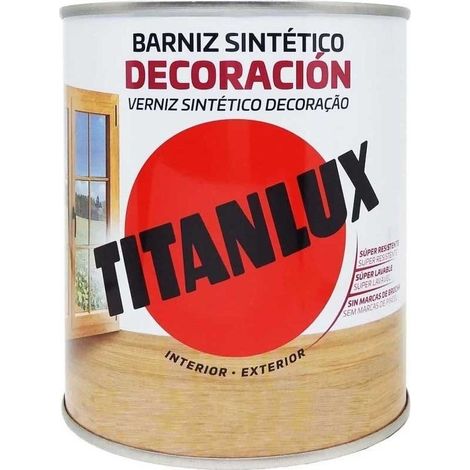 BARNIZ SINTÉTICO DECORACIÓN SATINADO INCOLORO 0,250L TITANLUX M11100014