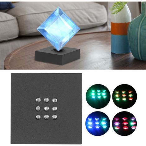 Socle lumineux LED multicolore, socle lumineux USB, présentoir à bijoux, artisanat, bouteilles de vin, socle lumineux RGB (1/5)