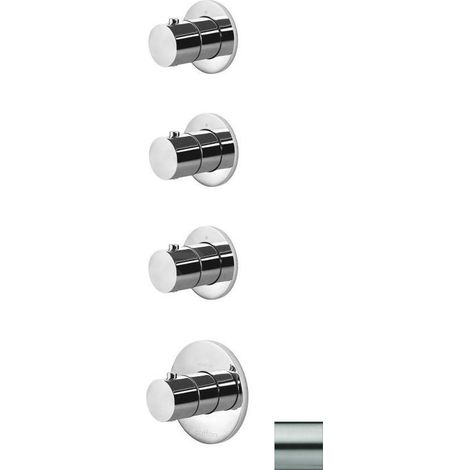 Paffoni Modular Box - Mitigeur thermostatique encastré, pour 3 sorties, inox MDE019ST (1/5)