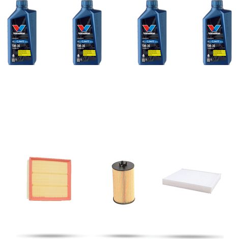 Kit tagliando 3 FILTRI e 4L OLIO compatibile con Opel Corsa D 1.2 16V Ecoflex 63kw Dal 2009 (1/5)