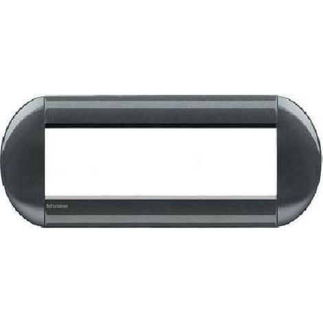 Livinglight placca 7 mÓdulos dark steel color lnb4807ac
