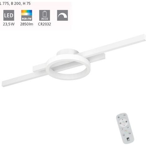 Plafoniera Minimal Amandolo Alluminio Bianco Luce Led Integrato 23,5W (1/5)
