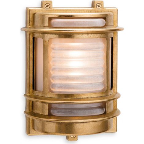 Firstlight Nautic - Applique murale extérieure à 1 ampoule en laiton, verre dépoli IP64, E27 (1/2)