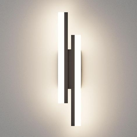 Applique Murale Interieur 40cm, 12W 850LM Lampe Murale LED Mordern, Appliques Interieur Décoratif, Luminaire mural pour Chambre Salon Couloir Escalier, Blanc Naturel 4000K, Noir (1/5)