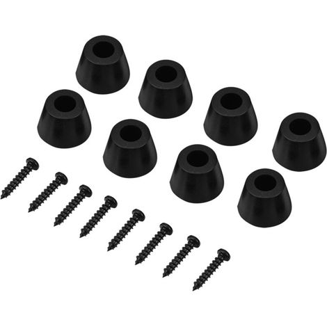 4 Paires de Pieds Antivibratiles 30x20mm en Caoutchouc pour Enceintes et Amplis Guitare avec Vis (1/5)