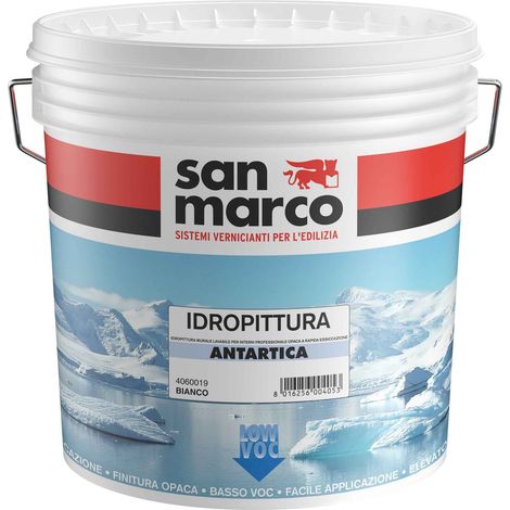 Antartica pittura lavabile per interni lt 14 bianco inodore