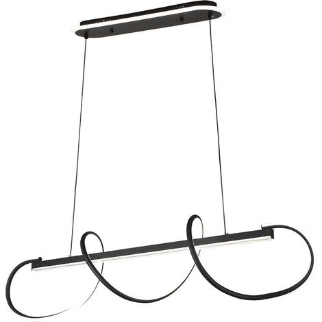 Suspension Yupi noire 149 W 13 572 lm 3 000–6 000 K 97 x 25 cm, éclairage d'ambiance, télécommande